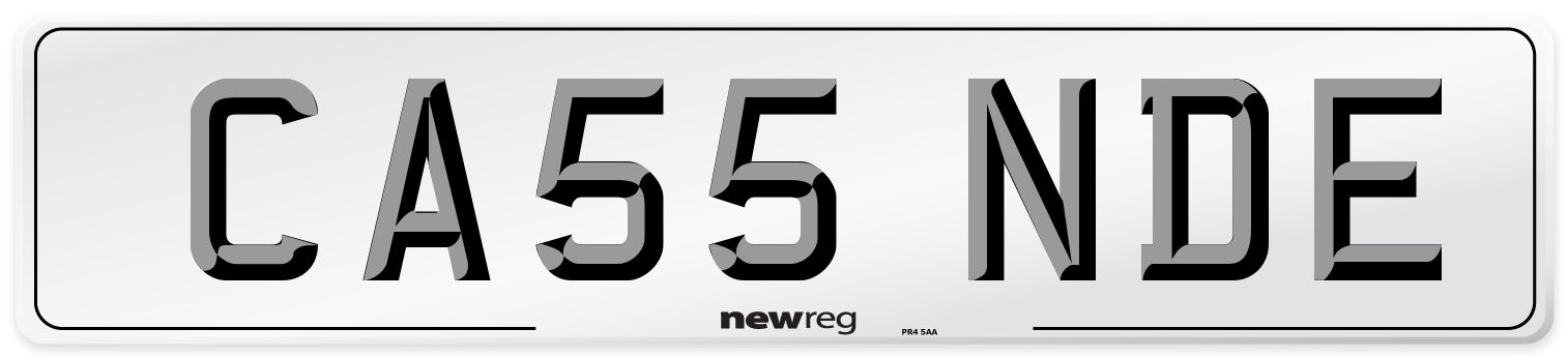 CA55 NDE Number Plate from New Reg